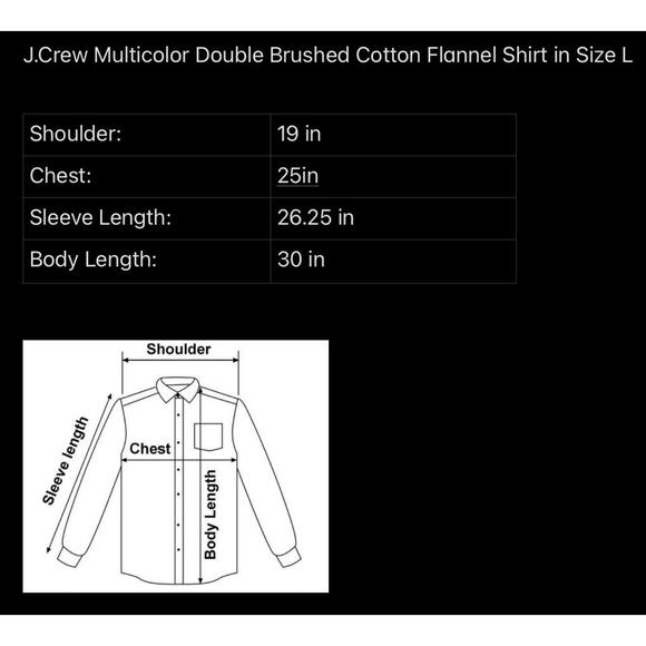 J.Crew Men’s Mid-Weight Double Brushed Flannel Shirt in Multicolor Size L - Picture 7 of 7